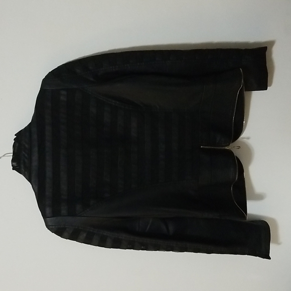 Drôle De Copine French Military Black Vegan Leather Jacket S/M - Picture 9 of 9